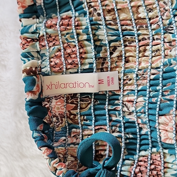 Xhilaration Turqouise Floral Maxi Dress - Picture 6 of 6